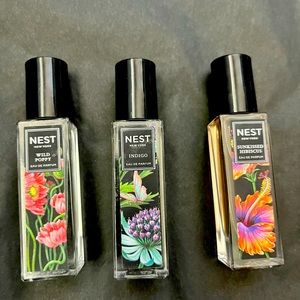 Nest rollerball trio in Indigo, hibiscus, and wild poppy. New W/O box.